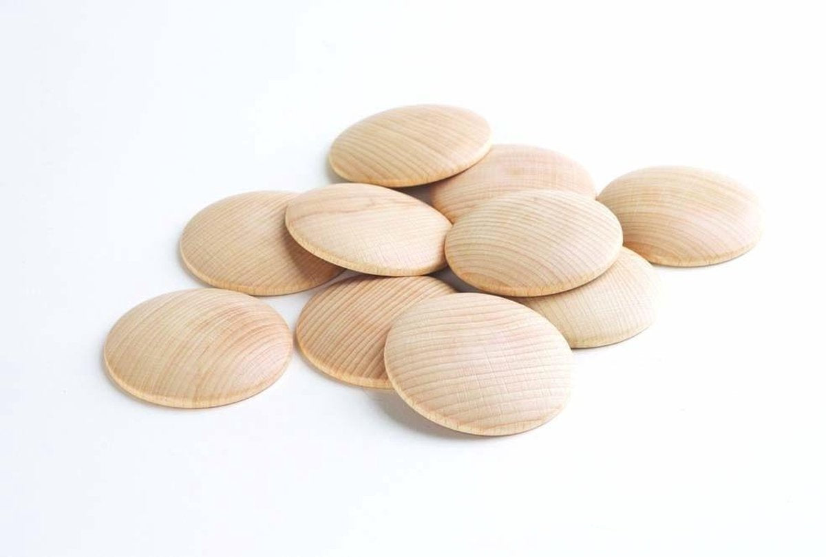 Houten Schijven- Set van 10