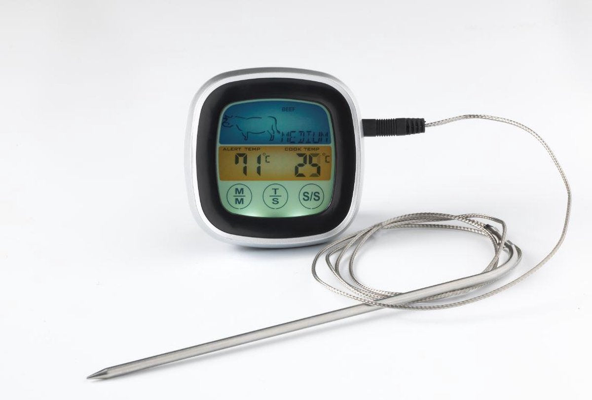 Swings BBQ Thermometer - Vlees Thermometer Digitaal - Meater - Oven Thermometer - Wekker - Alarm + Gaarheid Functie
