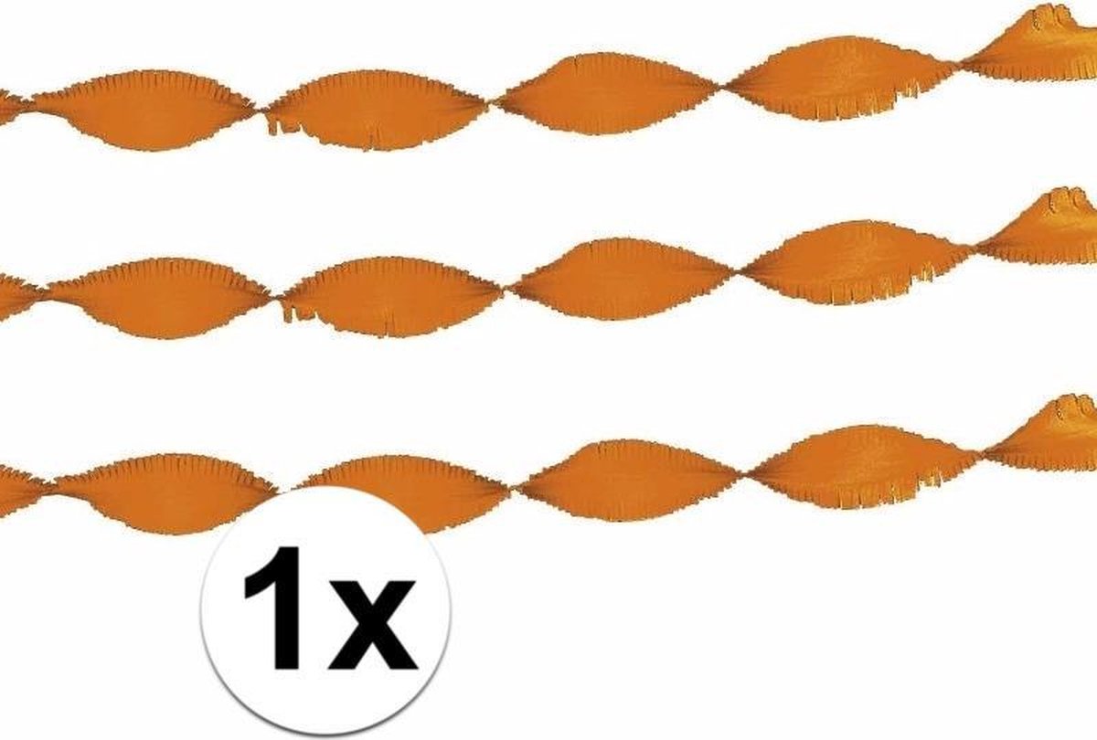 Crepe papier slinger oranje