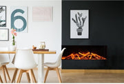 Nancy's Element4 Bidore 150 Sfeerhaard - Elektrische Inbouwhaard - LED Verlichting - Zwart - 150.1 x 35.5 x 22.6 cm