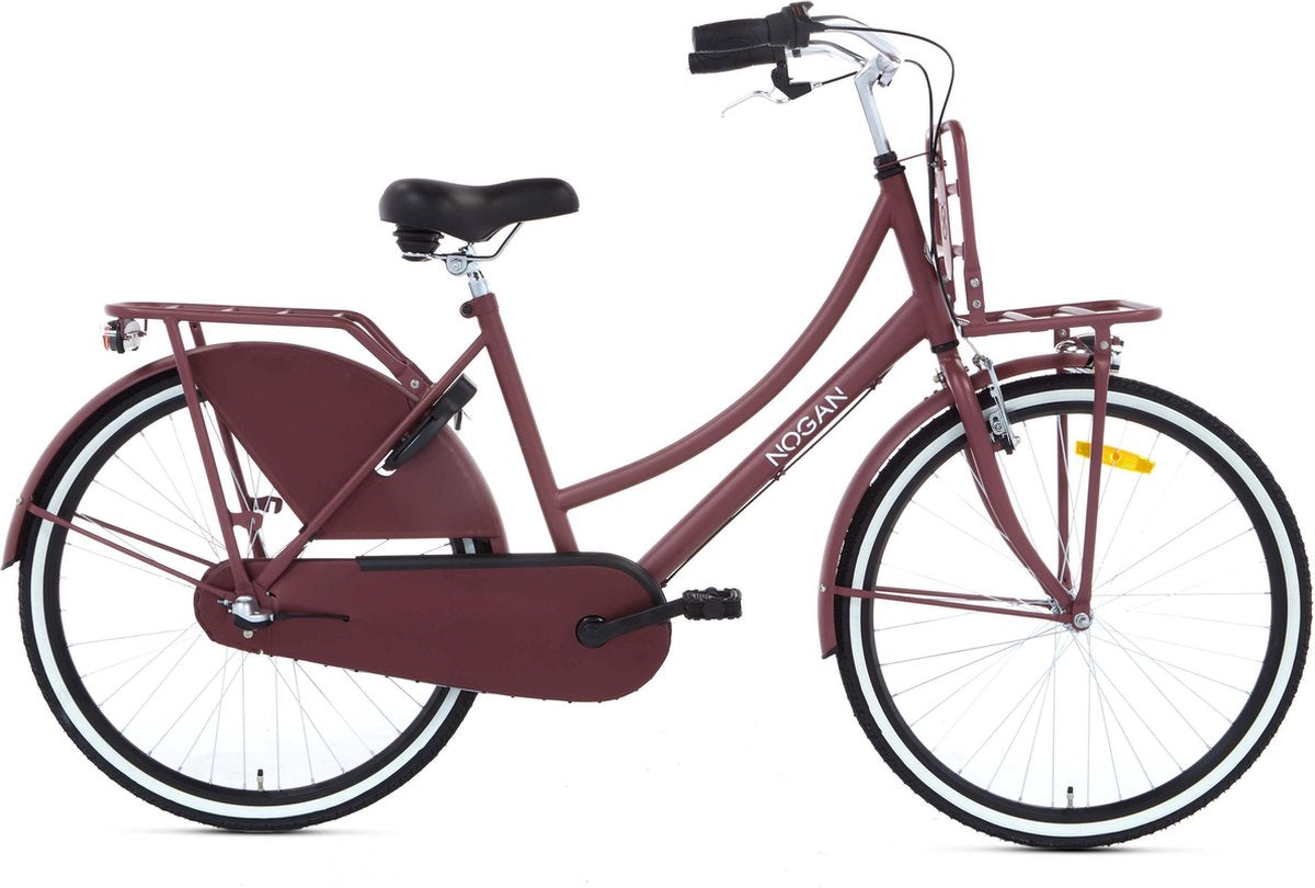 Nogan Vintage N3 Transportfiets - Meisjesfiets - 26 inch - 3 versnellingen - Mat Rood
