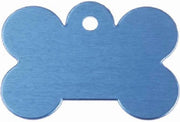 Hondenpenning klein blauw | 1 zijde graveren | 31x21 mm