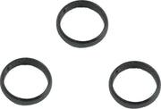 Bull's Shaft Rings Aluminium Zwart Dikte 2 Mm 3 Stuks