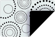 Zak!designs Placemat In Bloom Tweezijdig 45 X 30 Cm Zwart/wit