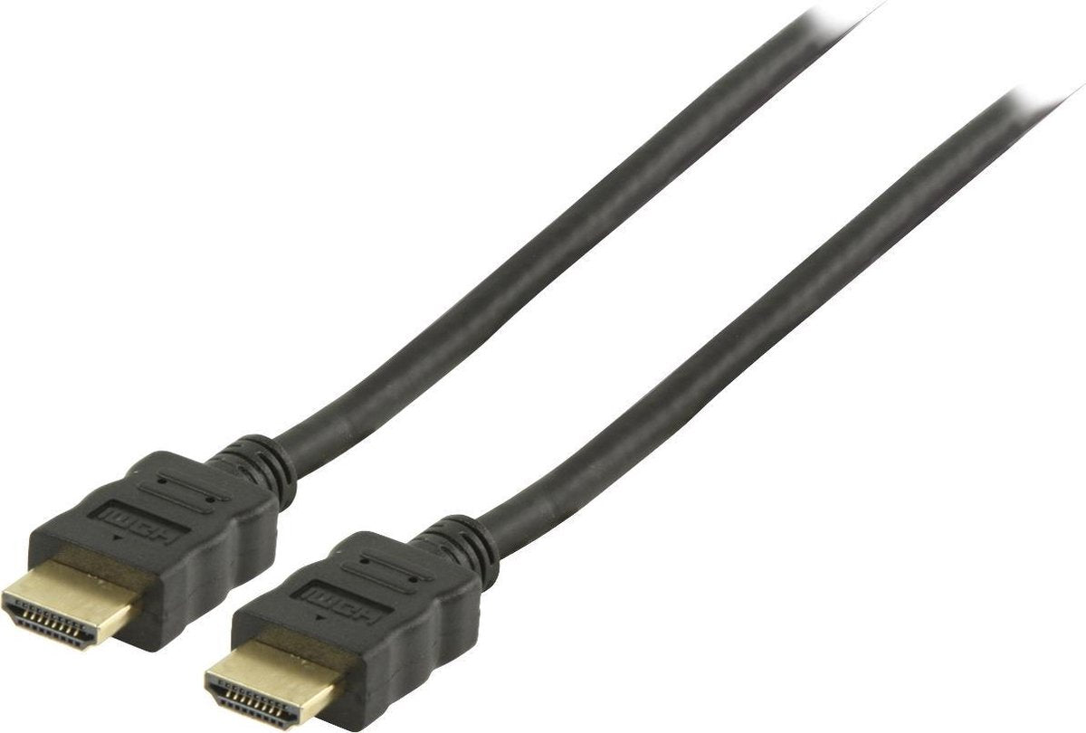 High Speed ​​HDMI™-Kabel met Ethernet | HDMI™ Connector | HDMI™ Connector | 4K@30Hz | 10.2 Gbps | 7.50 m | Rond | PVC | Zwart | Label