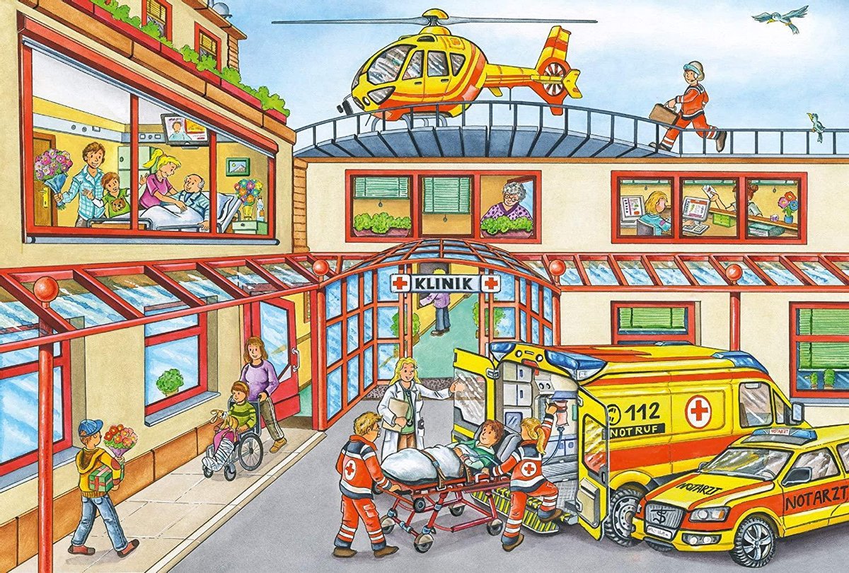 Schmidt puzzel Reddings Helikopter - 100 stukjes - 6+