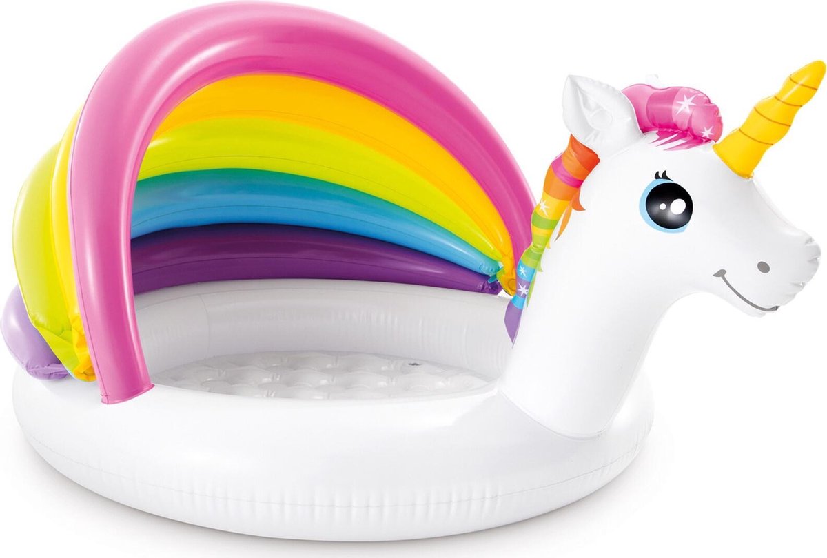 Intex Babybadje Eenhoorn 57113np 127 X 102 Cm Wit