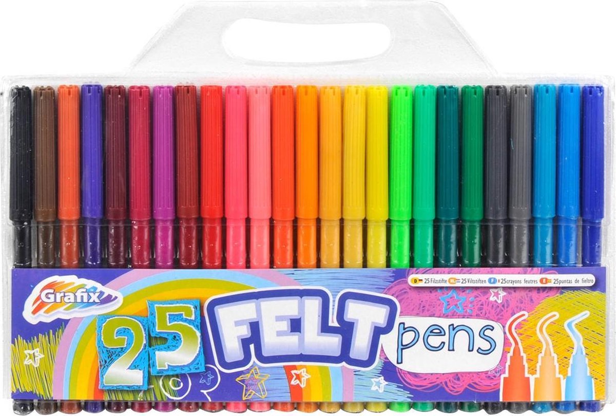 Viltstiften in Etui