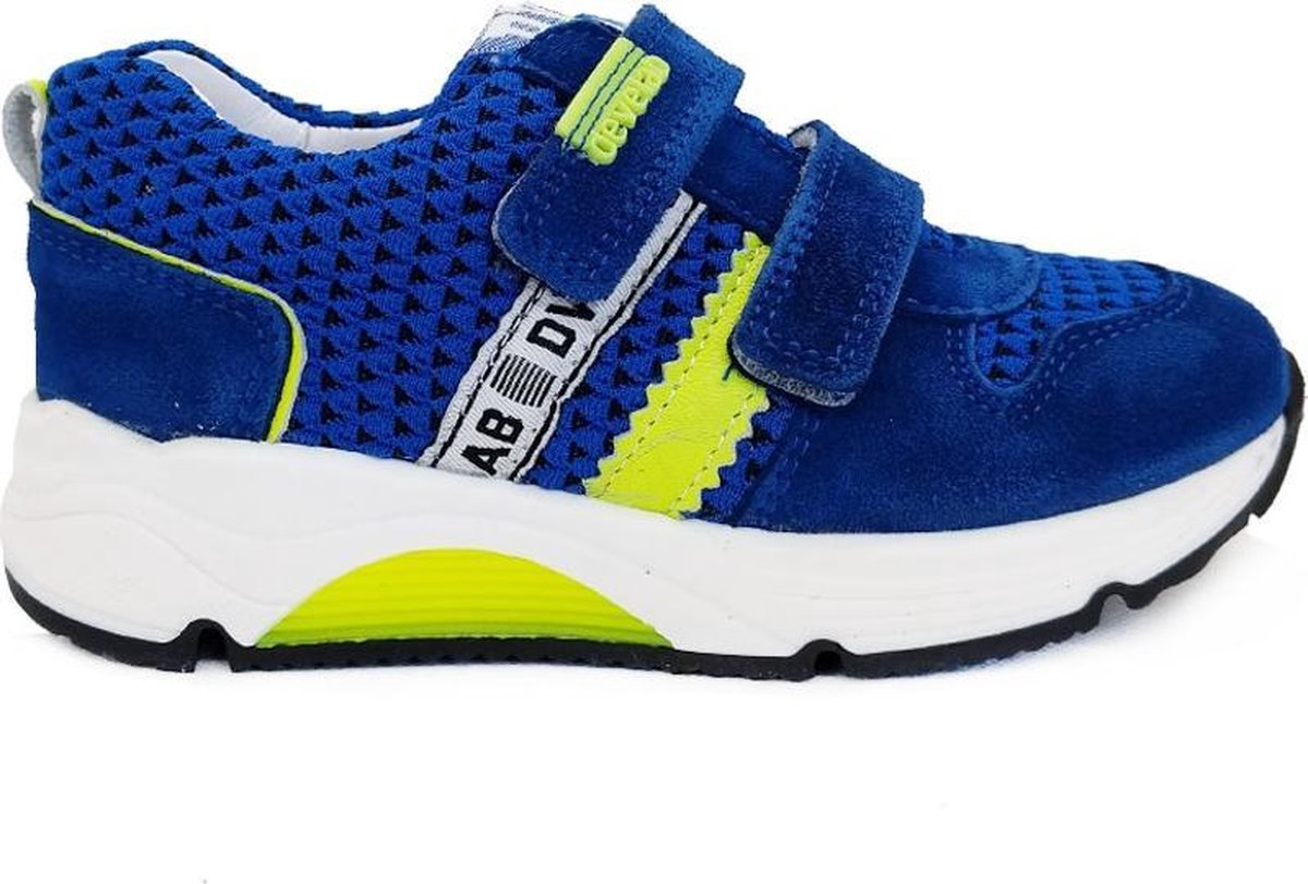 Blauwe Develab Klittenbandschoenen Suede