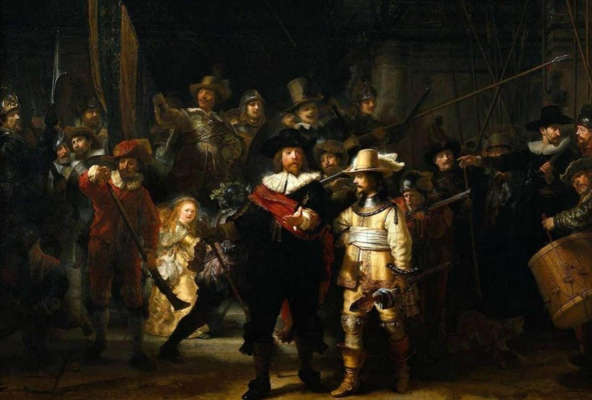 De Nachtwacht | Schilderskunst van Rembrandt Van Rijn | Rijksmuseum | Schilderij Schuttersstuk | Moeilijke legpuzzel 252 stukjes