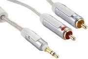 Profigold PROI3401 audio kabel 1 m 3.5mm 2 x RCA Zilver