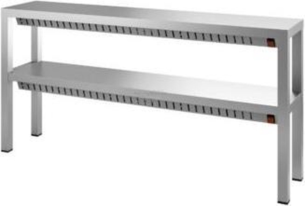 Professionele Verwarmde etagere | 2 Niveaus | 200x30cm | Combisteel | 7452.0335 | Horeca