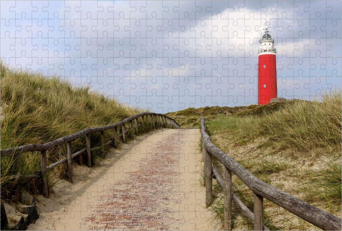 Vuurtoren op Texel - Legpuzzel 252 Stukjes | Noordzee - Vuurtoren op Puzzel - Texel - Waddeneilanden