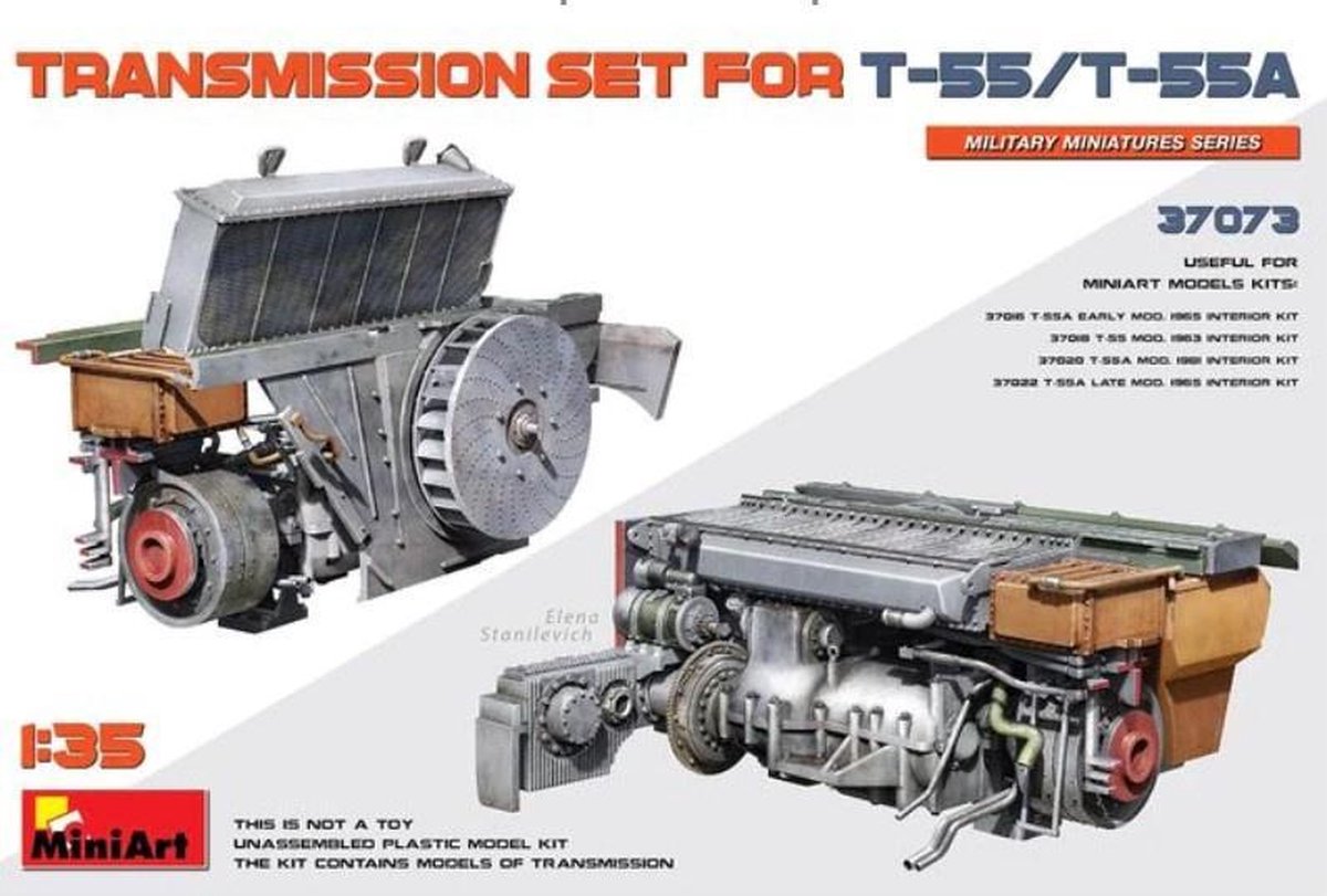 1:35 MiniArt 37073 Transmission Set for T-55/T-55A Tank Plastic kit