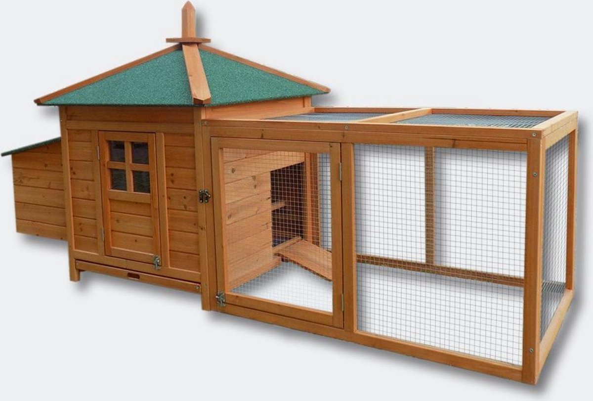 WorldPet Kippenhok / Konijnenhok 165 x 73.5 x 98 cm