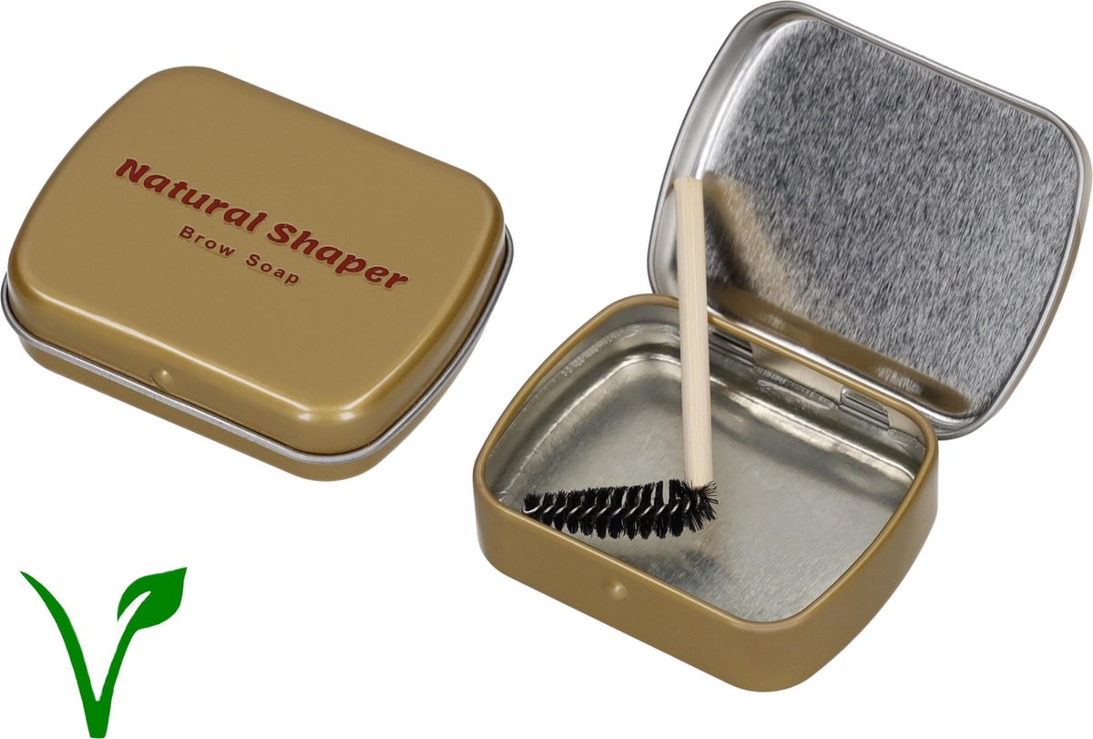 Natural Shaper Brow Soap met Bamboo Brush – Browsoap - Wenkbrauwgel met langdurig effect – Veilig en Natuurlijk – Brow Shaping - Wenkbrauw soap