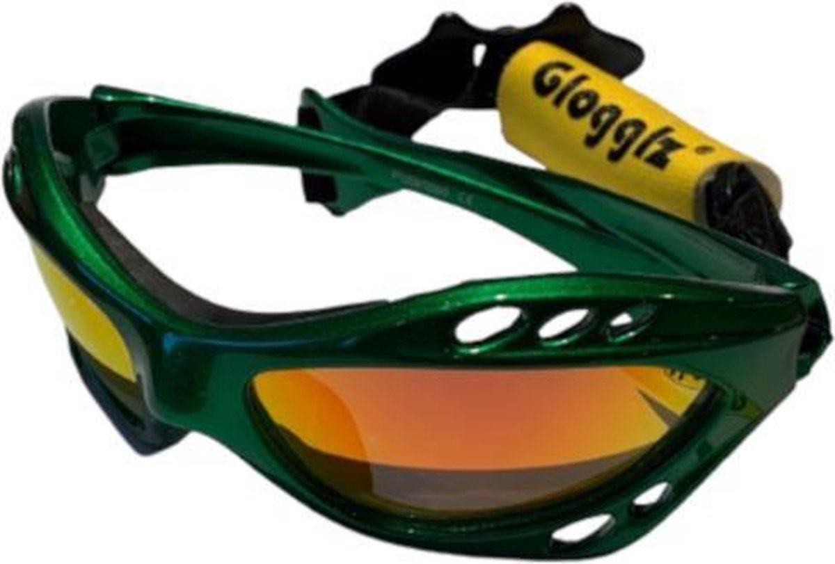 Glogglz® Rayz Watersportzonnebril Polycarbonaat Groen/oranje (verstelbaar)