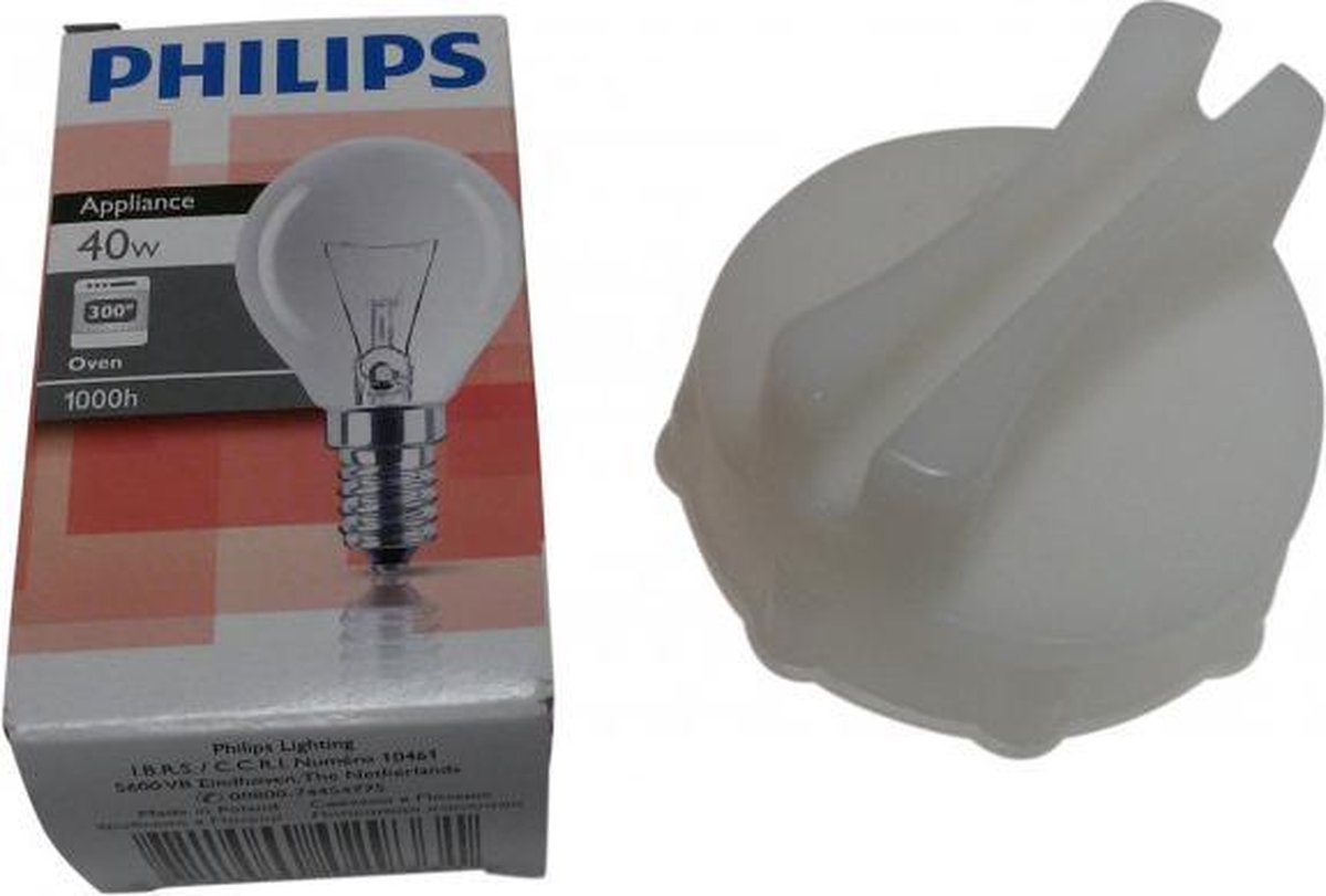 Ovenlampje Bosch Siemens lampje oven tot 300graden lamp oven 40W E14 Philips kogellamp helder Origineel - met reparatieset