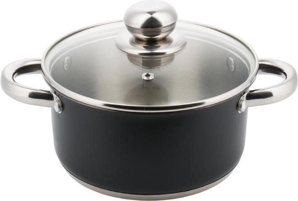 Kinghoff Kookpan met deksel - ø24 cm - Zwart - Assortiment 'Het Gemak'