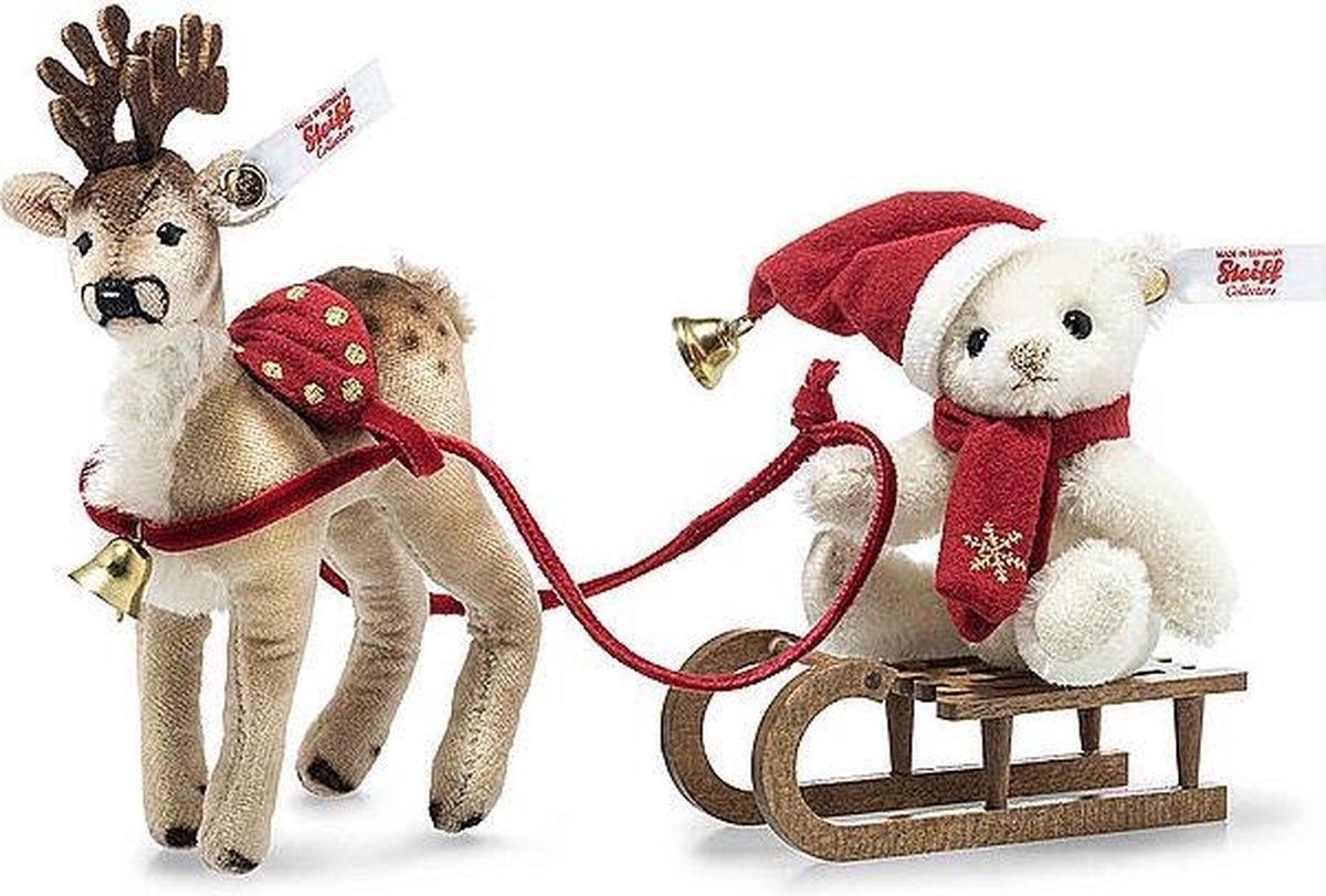 Steiff Christmas Sleigh set (incl. Teddy bear