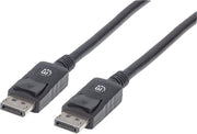 Manhattan DisplayPort Aansluitkabel 1.00 m 306935-CG Zwart [1x DisplayPort stekker - 1x DisplayPort stekker]