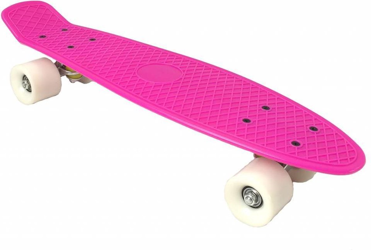 2Cycle - Skateboard - 22.5 inch - Roze-Wit