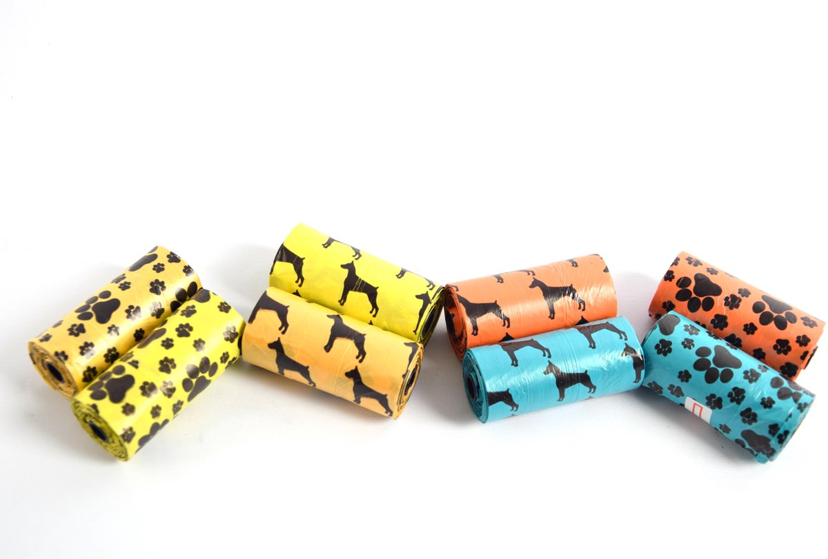 8x rollen | Hondenpoepzakje |  Poepzakjes | Honden | Poep | Hond | Poepzakje | Hondenpoep | Poepzakje | Drolzak | Vrolijk kleure