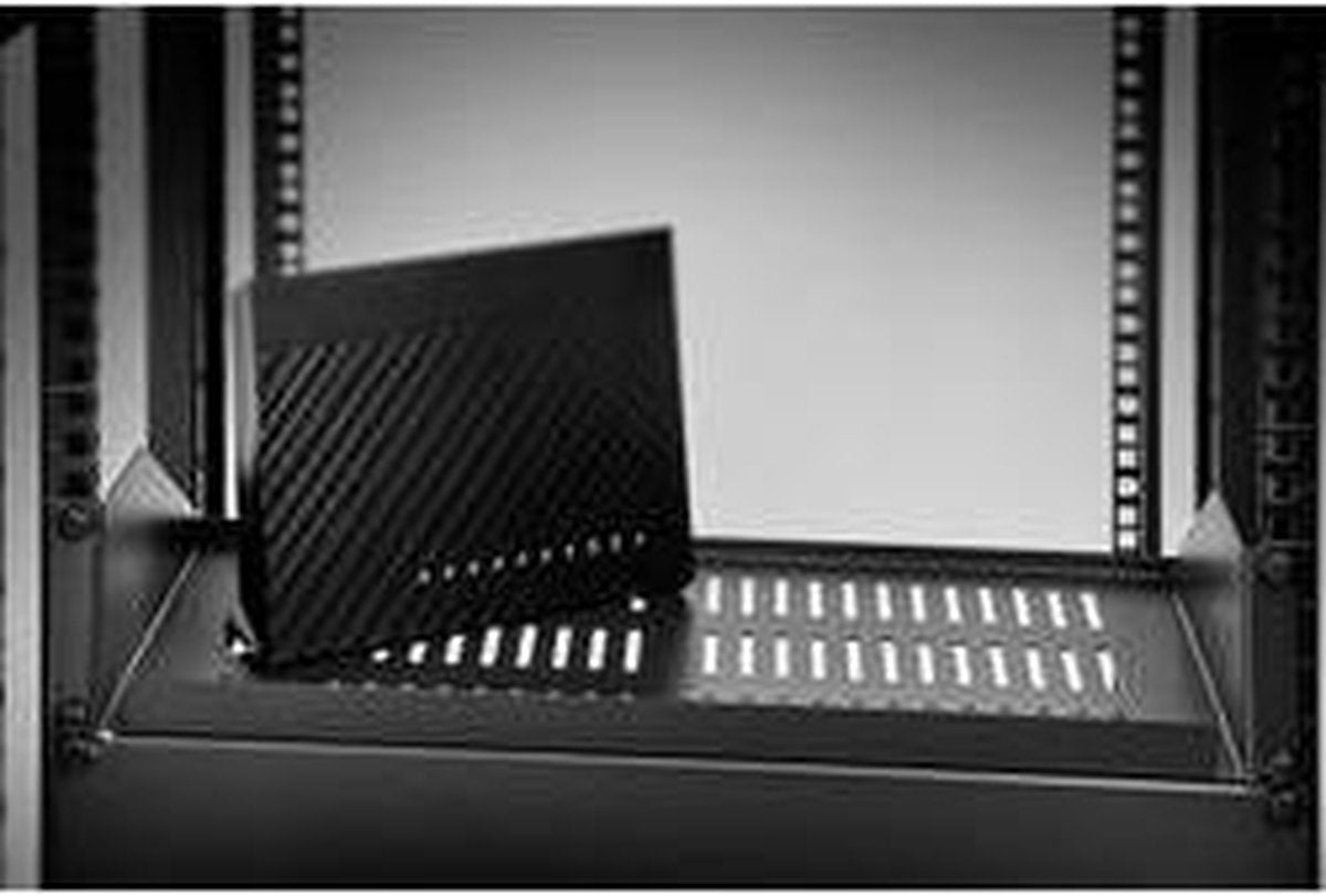Renkforce RF-3432146 19 inch Patchkast-apparaatbodem 2 HE Geschikt voor kastdiepte: vanaf 300 mm Zwart