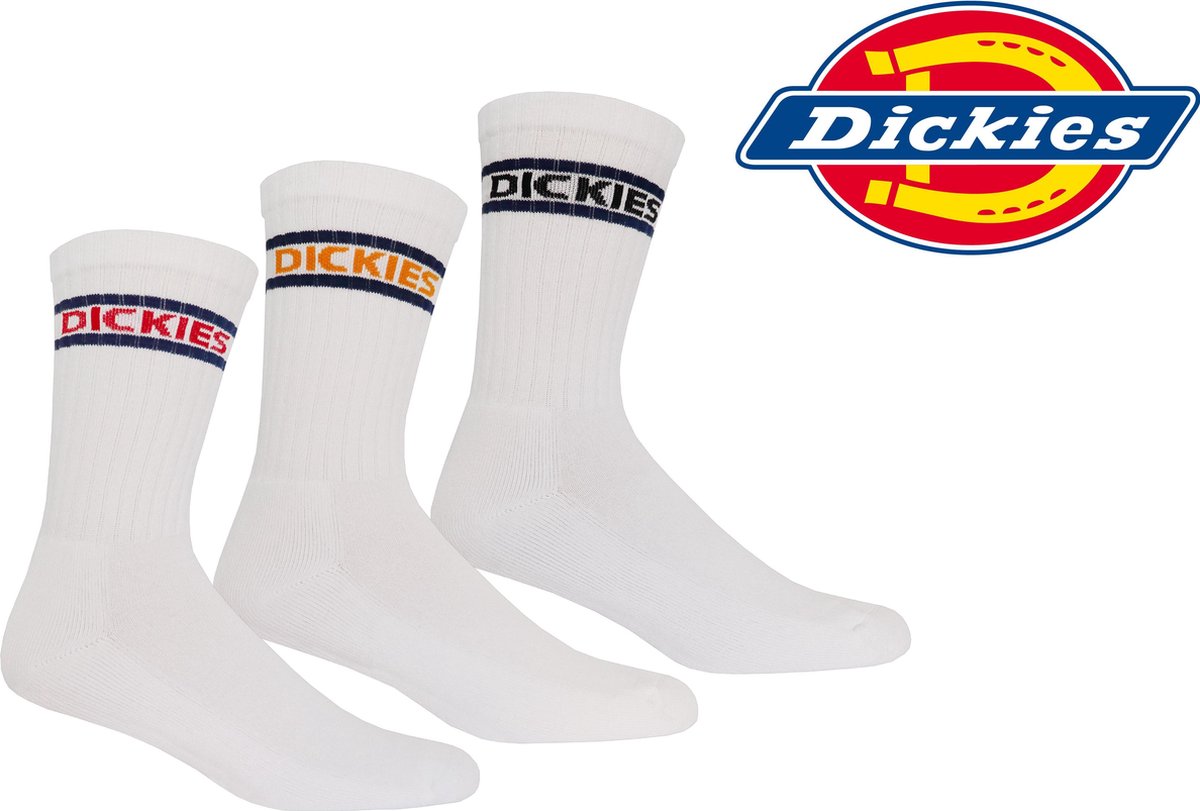 DICKIES SOKKEN - DICKIES Premium fit sportsokken - 39/42 - wit - 3 paar