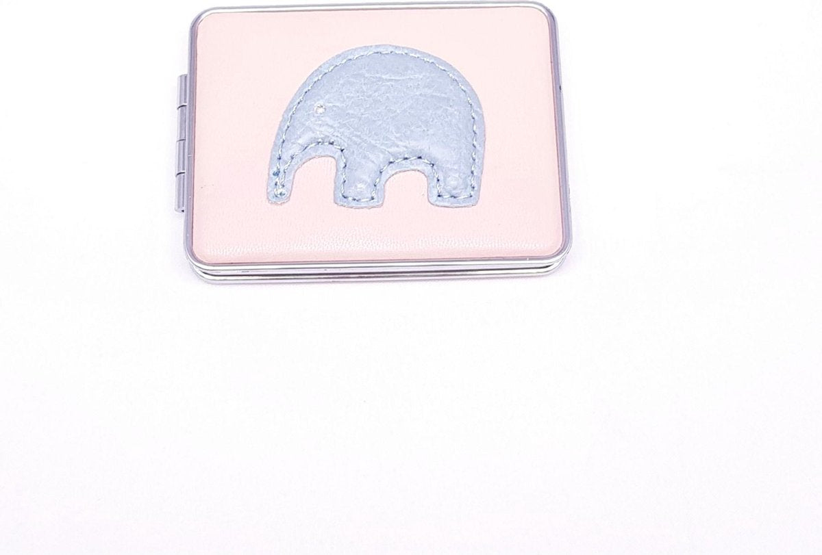 Make up Spiegel Visagie Vergrotend– Inklapbaar – Compacte Make-Up Spiegel Dubbelzijdig Olifant