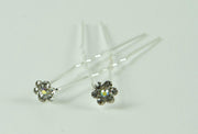 Haarpinnen bloem mini strass