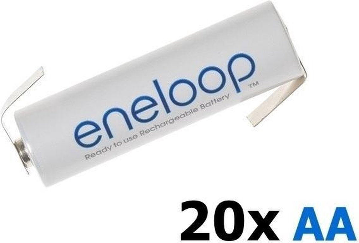 20 Stuks - Eneloop Batterij AA HR6 R6 met Z-soldeerlipjes