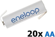 20 Stuks - Eneloop Batterij AA HR6 R6 met Z-soldeerlipjes