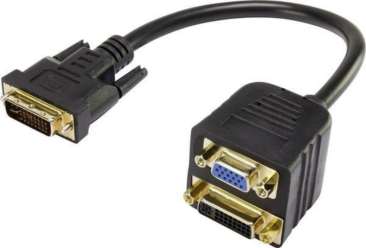 Renkforce DVI / VGA Y-adapter [1x DVI-stekker 24+5-polig - 1x VGA-bus