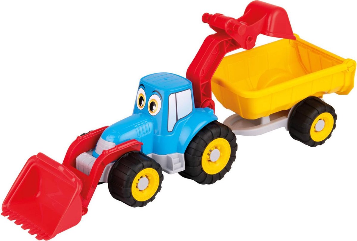 Simba 107134505 Traktor mit Anhnger/Sandspielzeug / 54cm Tractor with Trailer