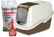 PeeWee EcoHus Startpakket - Kattenbak - Bruin - 56 x 39 x 38.5 cm