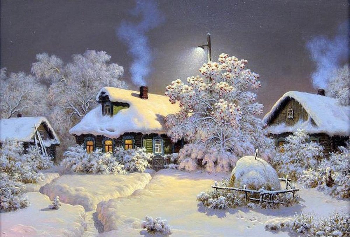 Diamond Painting - Winterlandschap - 30x40CM Vierkant Volledige Bedekking