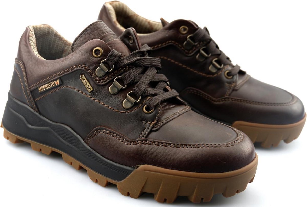 Mephisto WESLEY GT (GORE-TEX) Heren Veterschoen - Kastanjebruin - WATERDICHT - maat 43.5