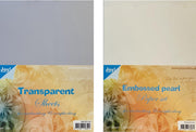Joy!Crafts / Papierset Embossed parelmoer 10x / Transparante Vellen 5x / Cardmaking&Scrapbooking.