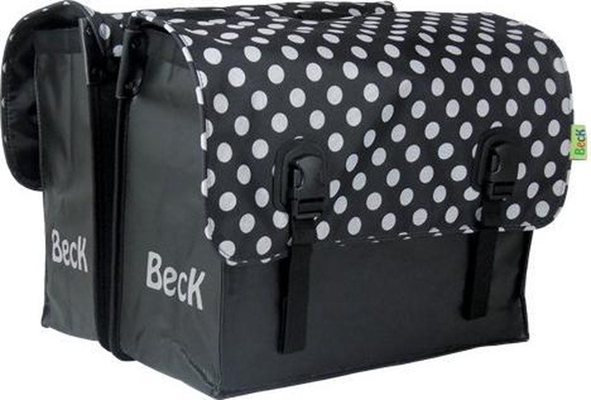 BECK Classic White Small Dots Dubbele Fietstas 46 Liter