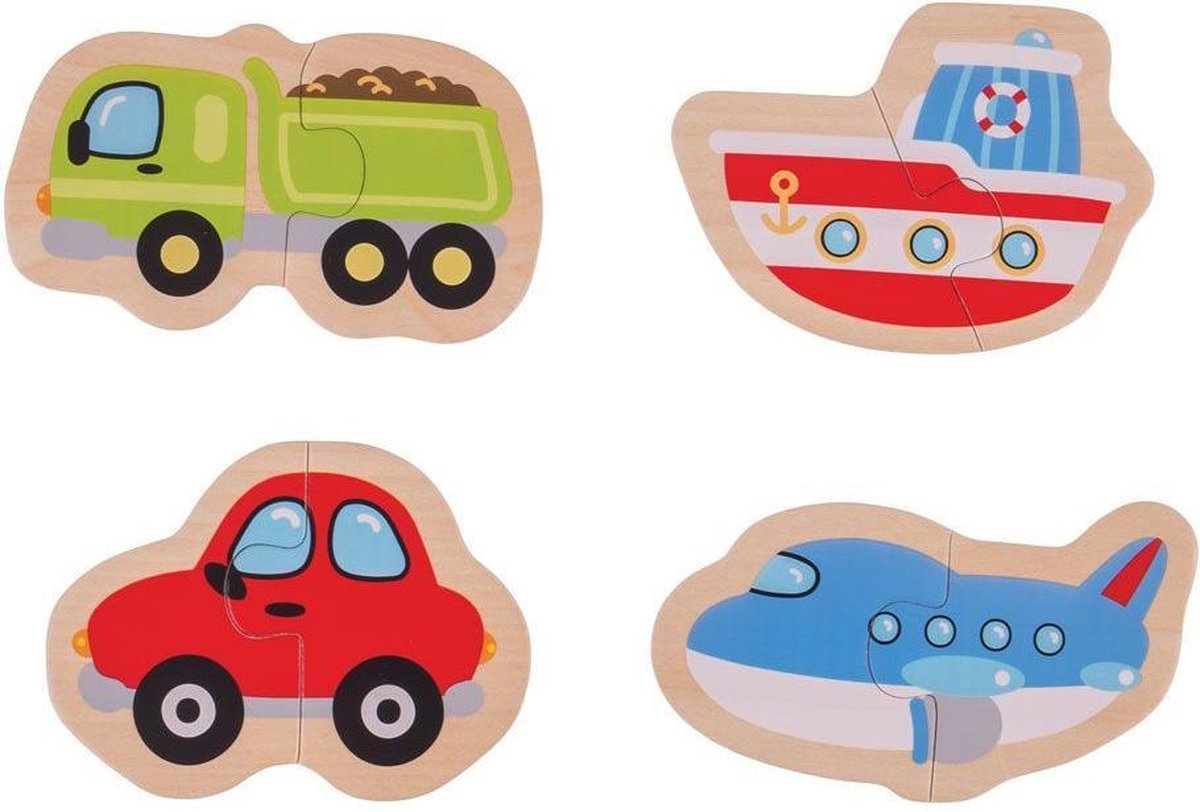 Bigjigs Two Piece Puzzles - Transport