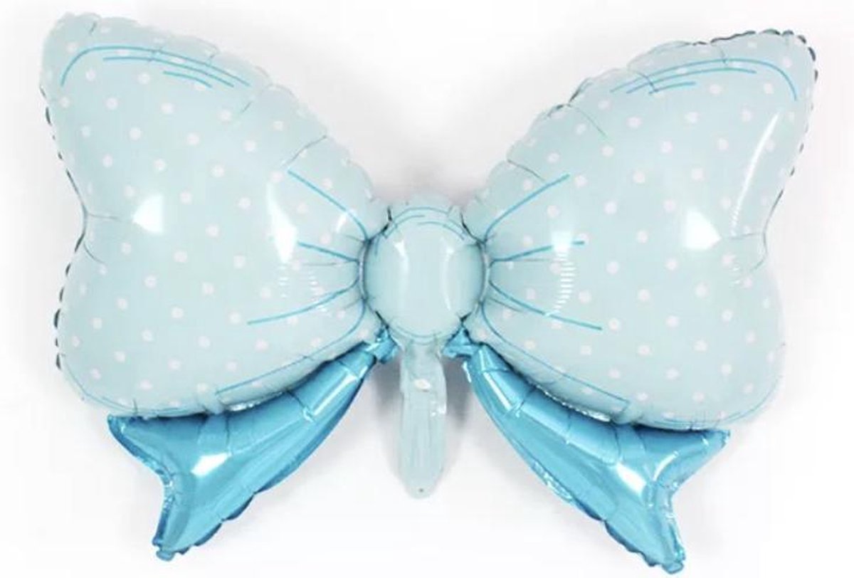 Blauwe-Strik-Folie-Ballon