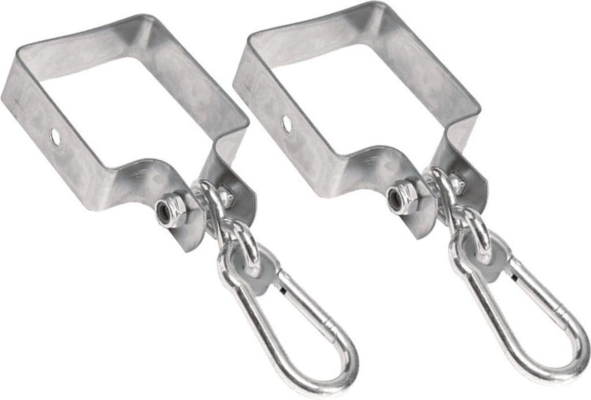 SwingKing Schommelhaken Vierkant Verzinkt 90x90mm (2 stuks)