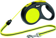 Flexi New Neon Koord - Hondenriem - Geel/Zwart - M - 5 m - (<20 kg)