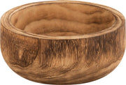 J-Line Kom Rond Paulownia Hout Bruin