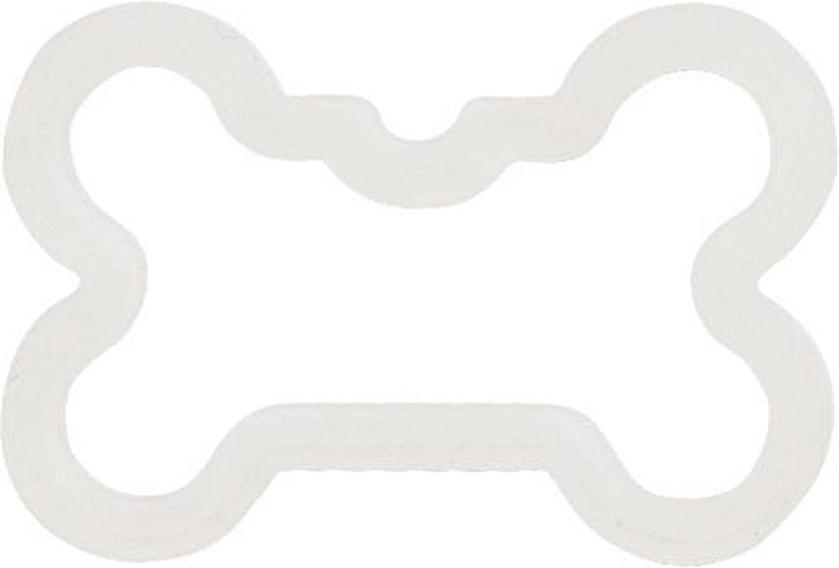 Hondenkeldertje - Dierenpenning | Silencer - Bone - Large | 39x26mm | tweezijdig graveren | inclusief verzendkosten | Past op Classic en Hi-Line