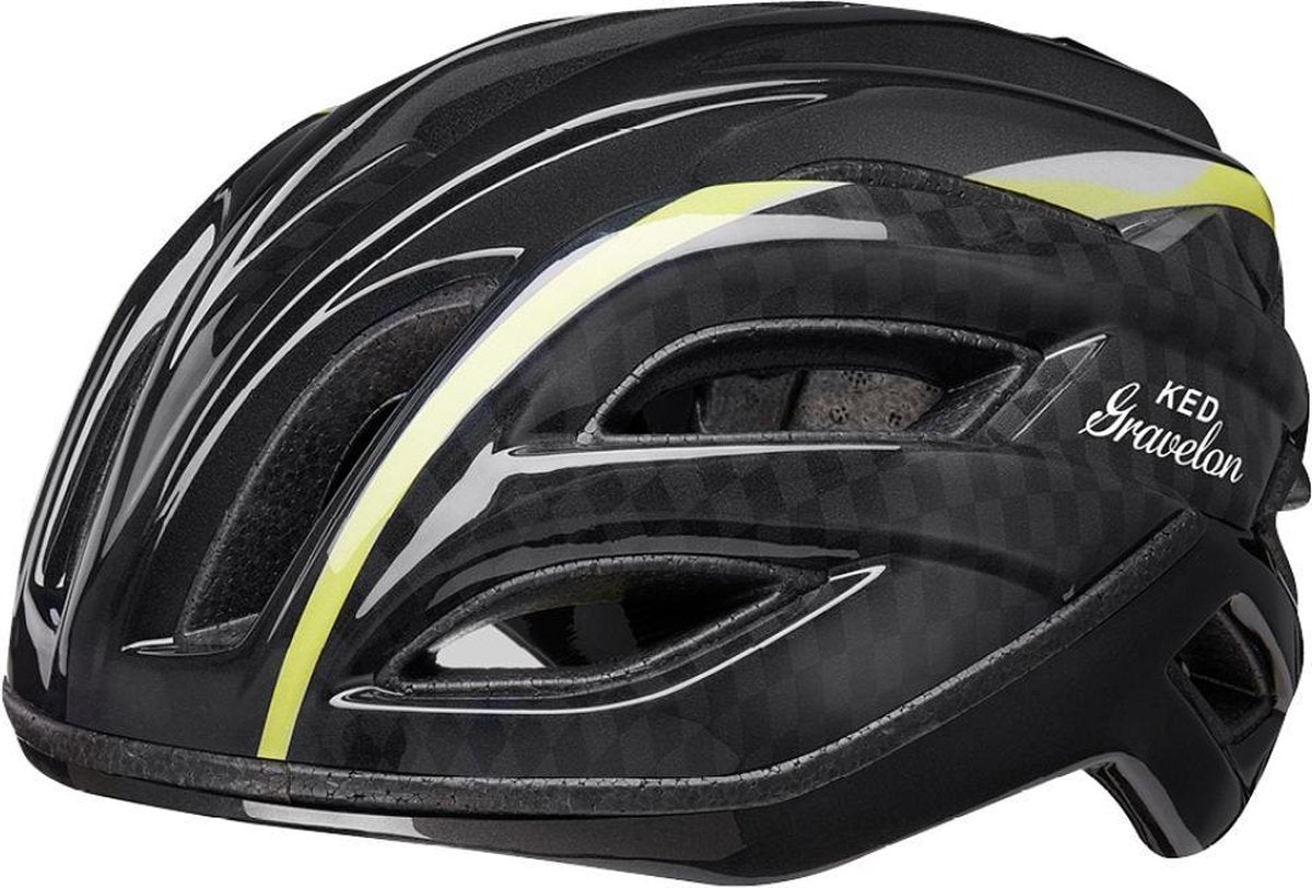 Fietshelm KED Gravelon M (52-57cm) - checkered flag