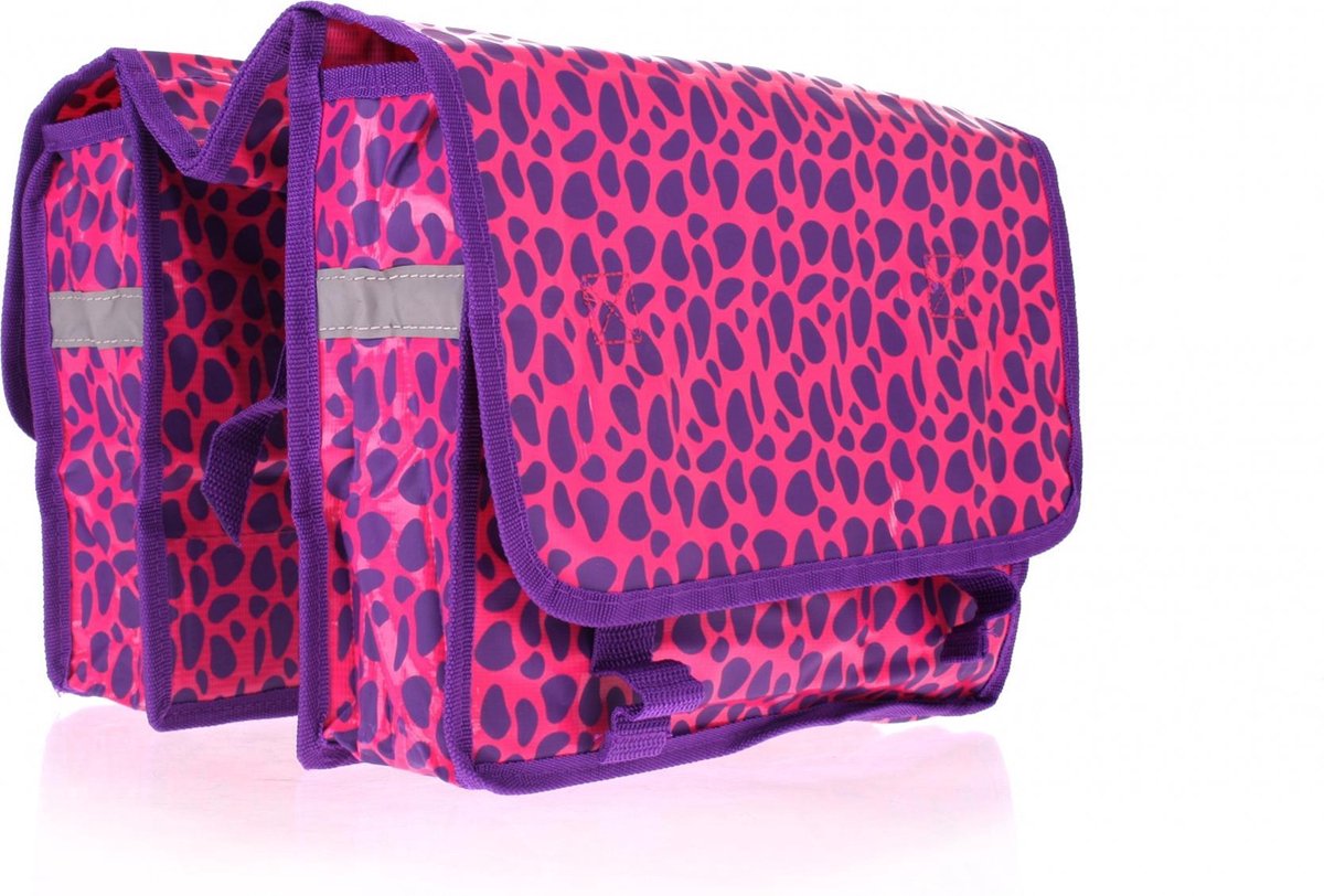 Perfection Dubbele Meisjes Fietstas Roze / Paars 8 Liter
