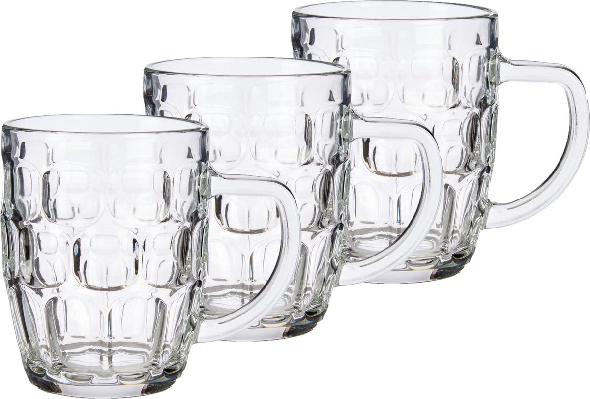 Set van 18x stuks glazen bierpullen 520 ml - Bierglazen 14 x 12 cm