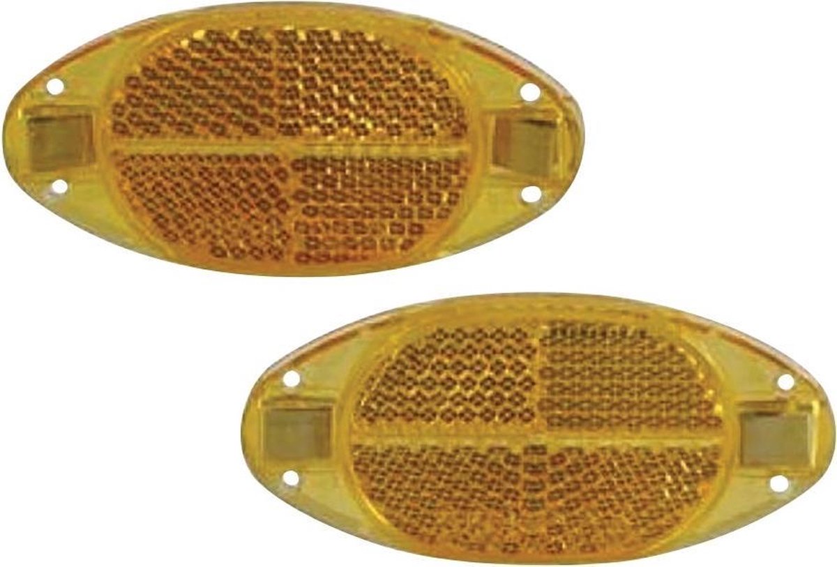 Dresco Spaakreflektoren 79 X 38 Mm Oranje 2 Stuks